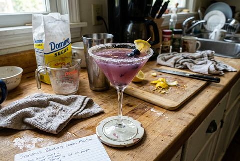 Blueberry Lemon Drop Martini